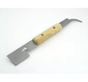Стамеска пасічна-цвяходер «Козяча ніжка» нержавіюча сталь з дерев'яною ручкою